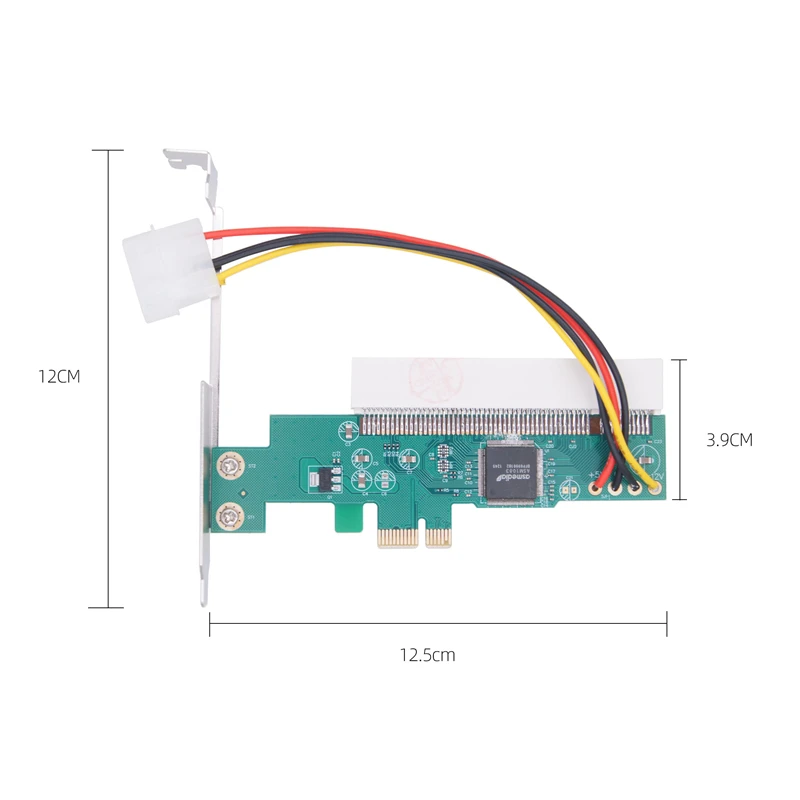 PCIE ke adaptor PCI Express X1 ke PCI, kartu ekspansi Riser ASM1083 Chipset PCI-E adaptor konverter dengan konektor daya 4Pin