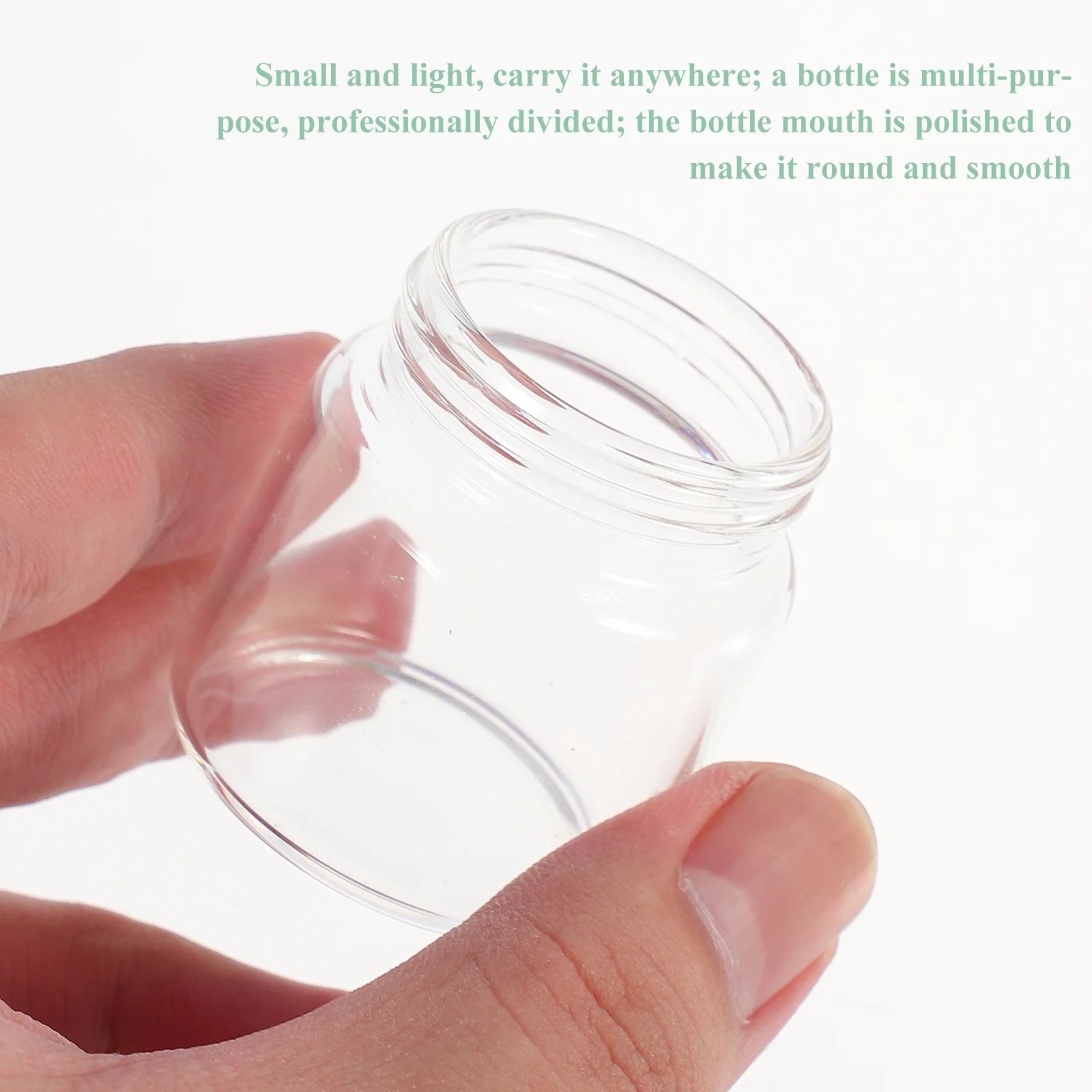 

20Pcs Glass Storage Bottles Premium Transparent Airtight Containers for Food Snacks Seasoning Honey Vials Sample Dispensing
