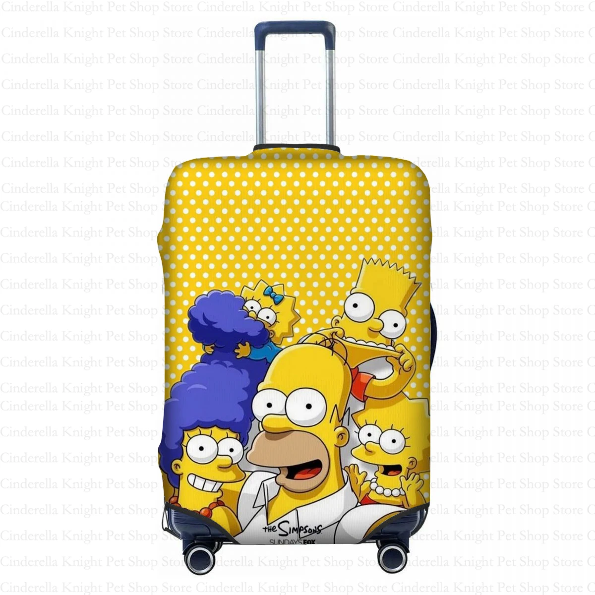 Suitcase Trolley Case The Simpsons Cartoon Print Suitcase Case 18-32 Inch Luggage Case Travel Accessories