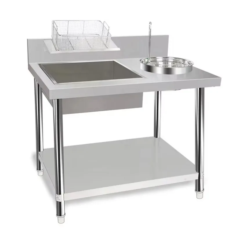 Customized Stainless Steel Manual Breading Table KFC Style Wrapping Powder Table Commercial Kitchen Hot Sale