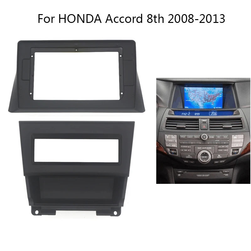 9/10 Inch 2 Din Head Unit Car Radio Fascia For Honda Accord 8th 2008-2013 Auto Stereo Audio Player Dash Panel Kit Frame Bezel