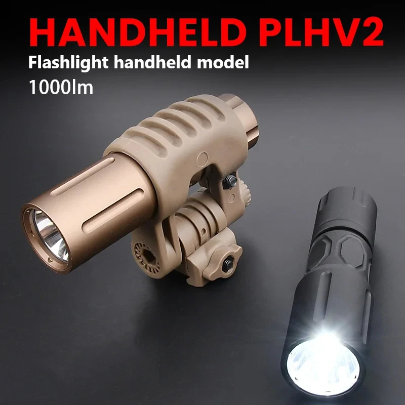 

Tactical WADSN PLH V2 Micro HandHeld Tactical Flashlight Weapon Scout Light For Picatinny Rail Airsoft Accessories Hunting Gun