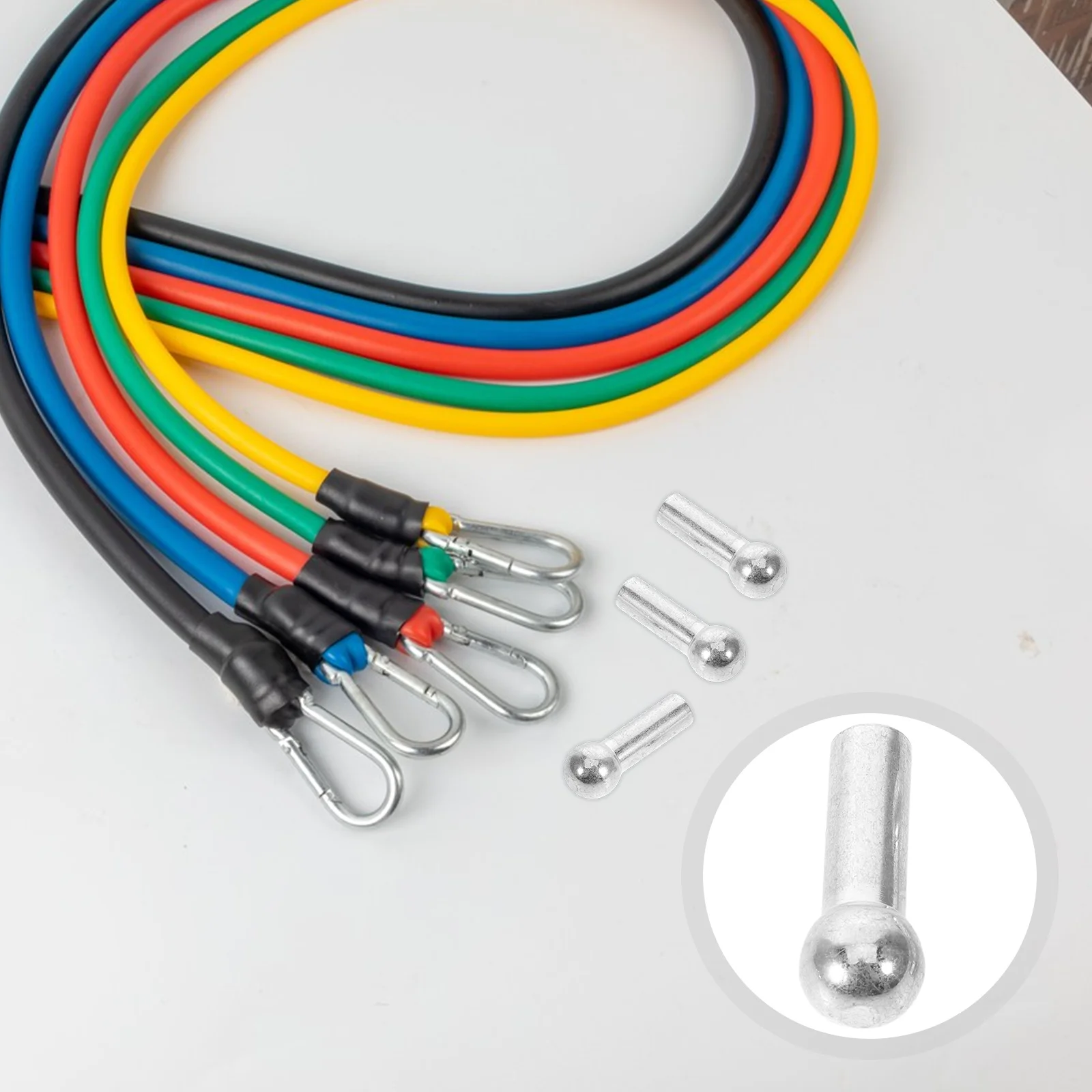 

6Pcs Fitness Cable Stopper High Strength 5Mm Wire Rope Joint for Gym Machine Maintenance Smooth Rope Connection Universal Cable