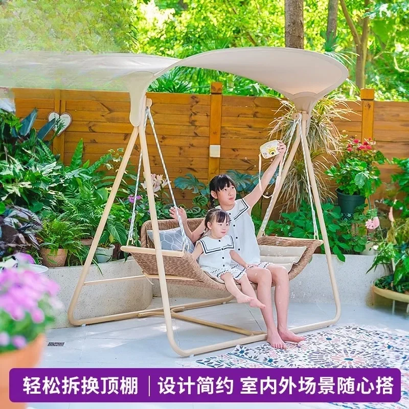 

Swing villa yard double rocking chair outdoor courtyard terrace garden outdoor hanging chair
