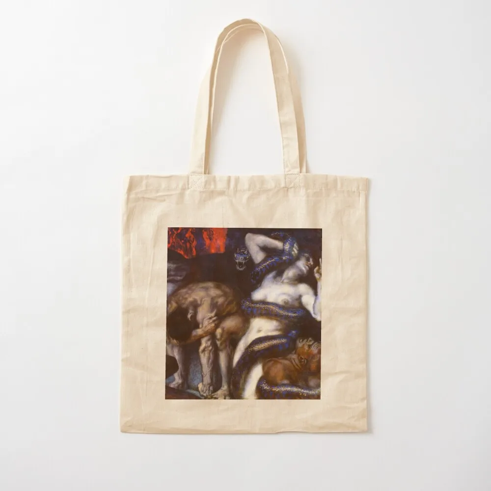 

Inferno - Franz von Stuck Tote Bag the tote bag reusable grocery bags reusable shopping bags Canvas Tote Bag