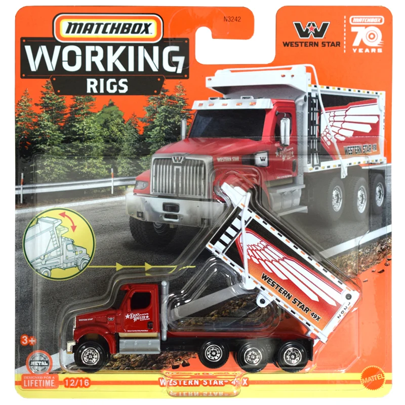 Matchbox Working Rigs 1/64 Mbx Truck Series Tracktor Flatbed Truckcollectible Car Toys Diecast Vehicle