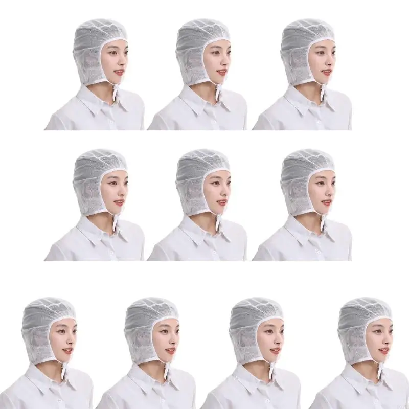 DXAE 10Pcs Breathable Hairnet Adjustable Cooking Hat Kitchen Hair Net Service Hair Net for Catering Cooking Hair Styling