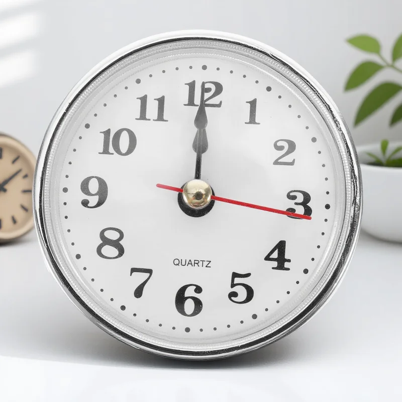

Clock Head Insert Vintage Arabic Numbers Mini Home Office DIY Craft Plastic Face Smooth Bezel Precise Timekeeping Durable Inlaid