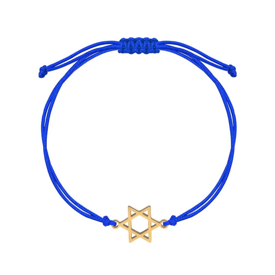 Stainless Steel Fashion Jewish Star Of David Charm Bracelet Women New Trendy Gold-plated Solomon's Seal String Jewelry Present