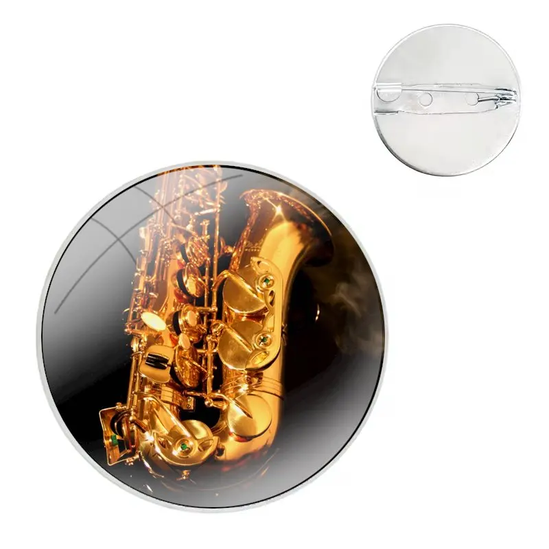 Badge Brooch Pin Accessories For Clothes Backpack Decoration gift Saxophone Music