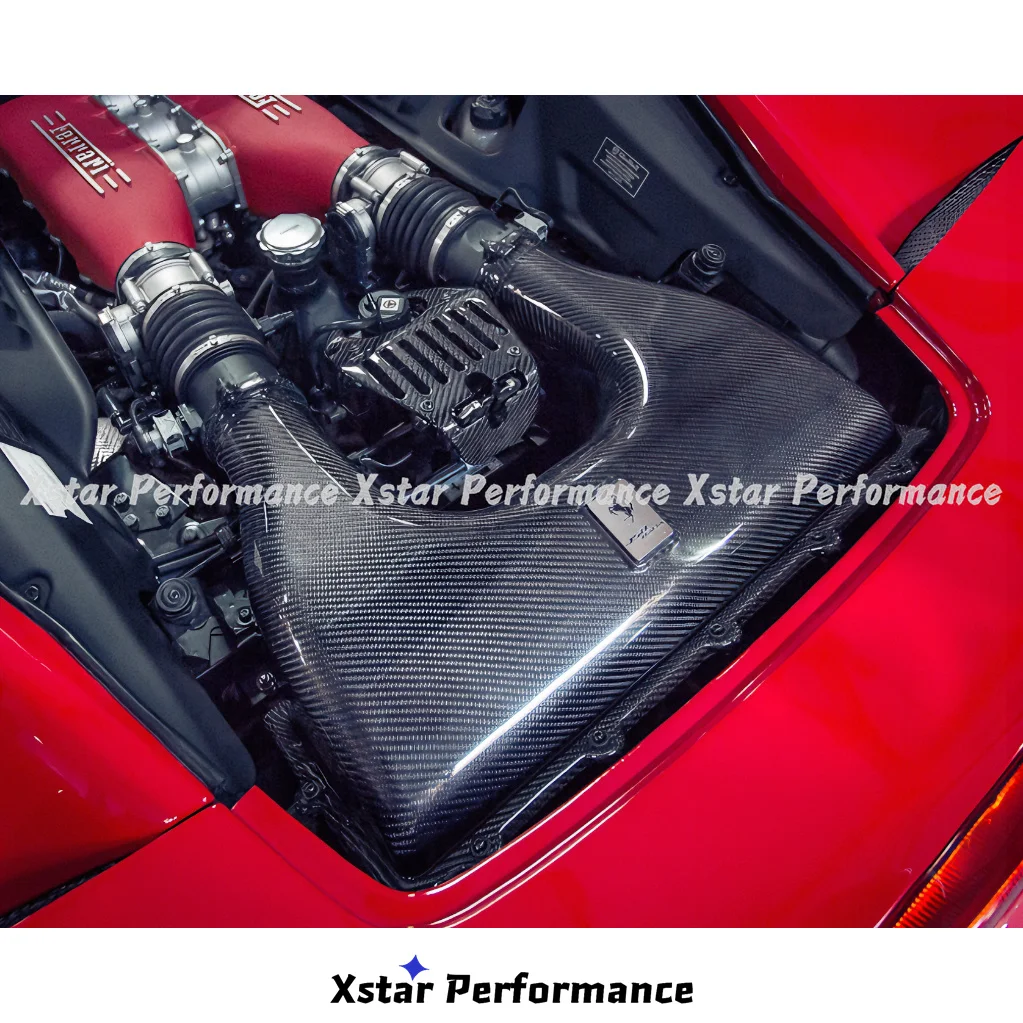 Oem Style Dry Carbon Fiber Air Box Replacement (Plain Weave) For Ferrari 458 Italia Speciale