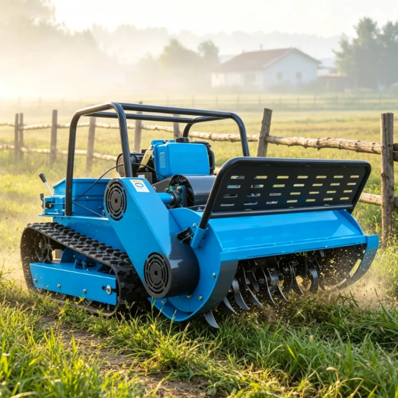 Wireless Remote Controlled Customized Crawler Lawn Mower Powered Optional GPS Tracker 45 Degree Slope CE EPA Certified Blades