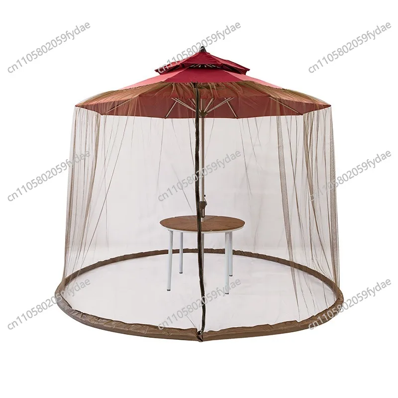 屋外蚊帳-パラソル-蚊帳-ガーデン-ローマン傘-蚊帳-防蚊-日傘-メッシュカバー