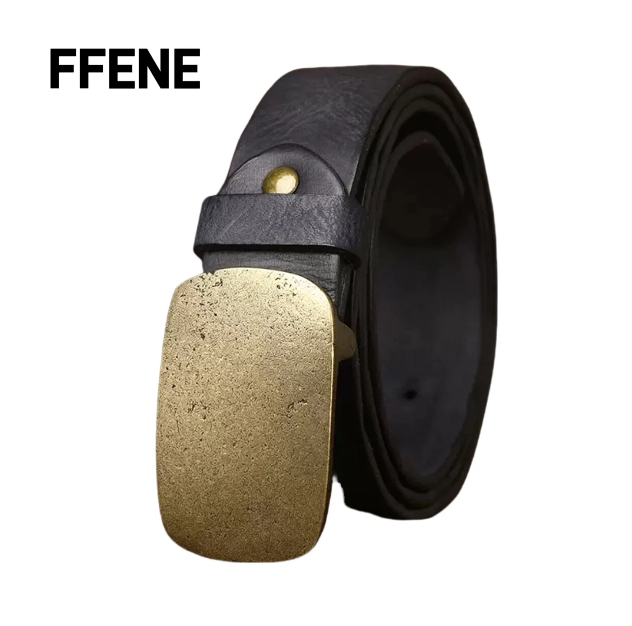 

Luxurious 3.8 cm wide first-class cow leather belt, men's genuine leather high-end feeling belt, Korean style buckle, retro