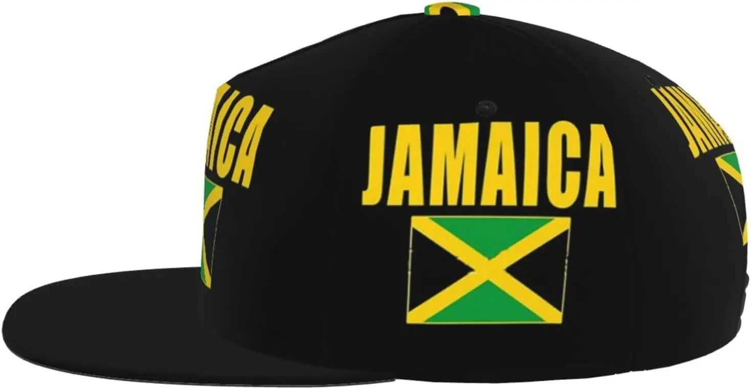 Cute Jamaica Flag Baseball Hat Green and Yellow Baseball Cap Adjustable Jamaican Trucker Hat for Men Women