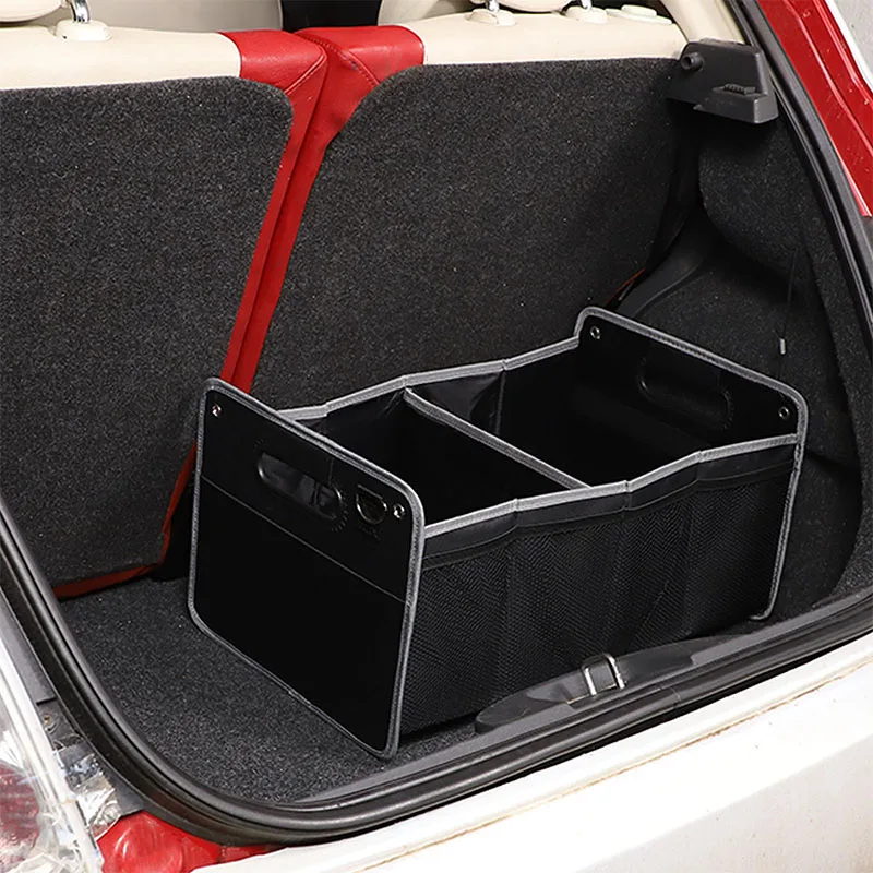 

For Fiat 500 2010 2011 2012 2013 2014 2015 Oxford Cloth Black Car Trunk Multifunctional Storage Box Storage Box Car Accessories