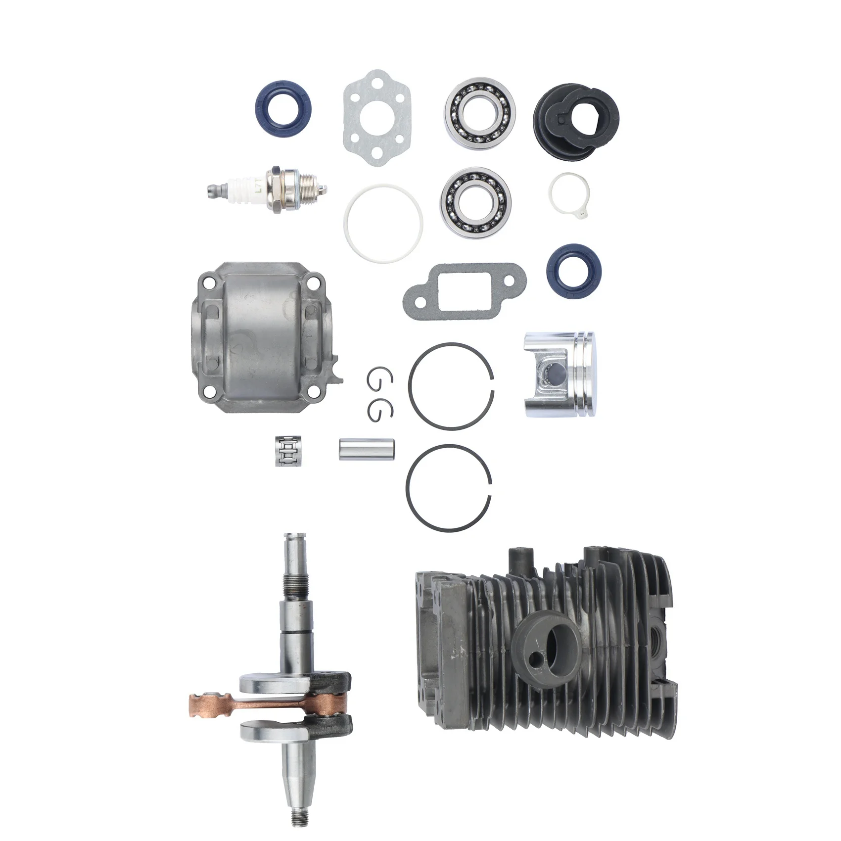 HGHO Cylinder Piston Crankshaft Engine Pan Kit for MS170 MS180 017 MS 180 Chainsaw 38mm