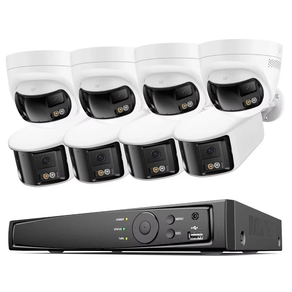 

ANNKE 8CH 12MP H.265 + PoE NVR 8pcs 4K PoE IP Dual Lens Intelligent Dual Light Panoramic CCTV Security Monitoring System