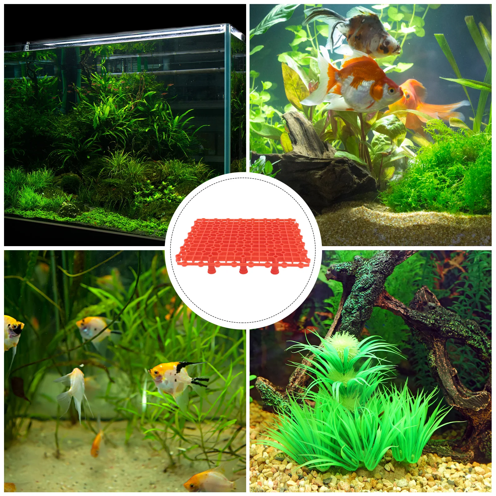 

Fish Tank Filtration Plate PVC Durable Aquarium Division Board Bottom Filter Isolation Net Easy Installation Practical Fish Tank