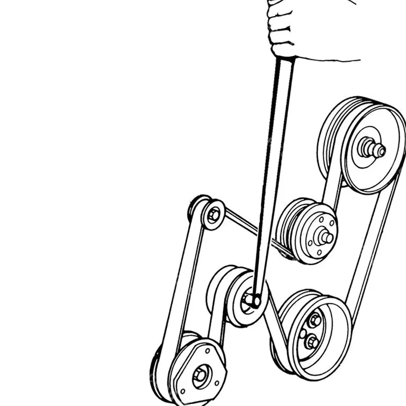 8-piece new idler pulley adjuster wrench belt tensioner adjuster lever tool extension wrench repair tool