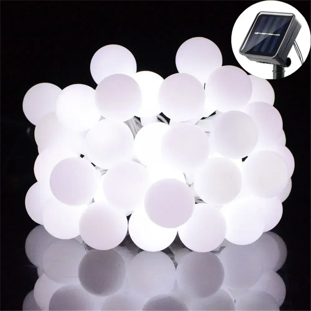 1Pack Solar String Light Garden 8 Modes Solar Globe Fairy Lights Waterproof For Garden Christmas Outdoor Wedding Decor Lights