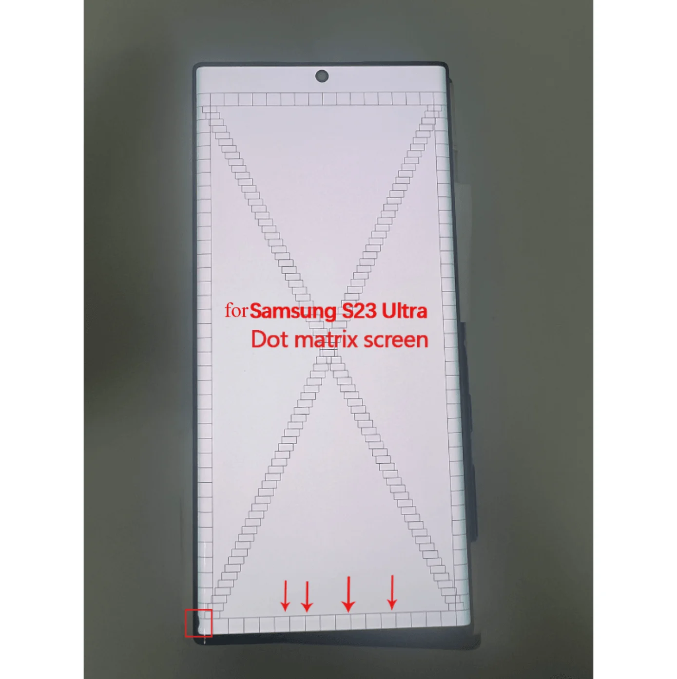 Met Dot, geschikt voor Samsung Galaxy S23 Ultra LCD S918 S918F S918U AMOLED-scherm, vervangend LCD-display, defect.