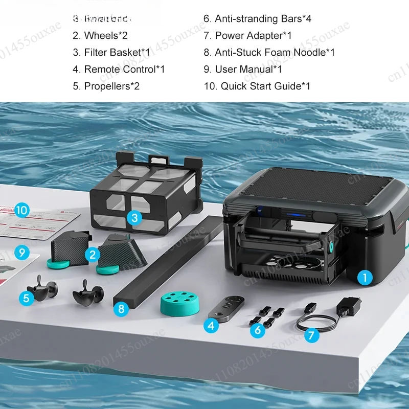 Robot Limpiafondos de Piscina con Energía Solar, Inalámbrico, Automático, de Succión Plana, Aspiradora Flotante para Superficies de Piscina