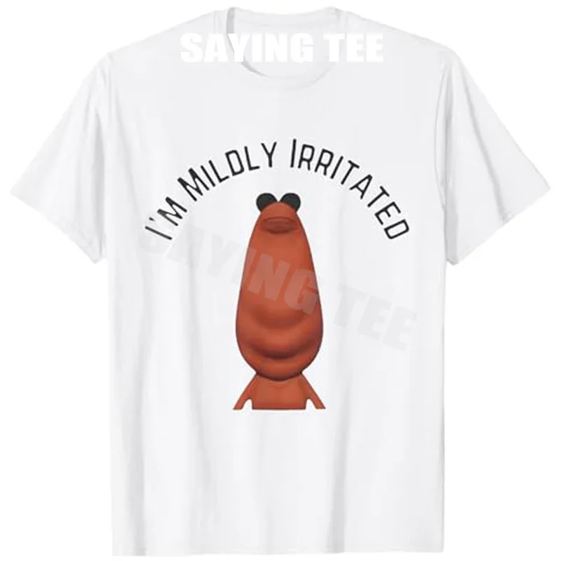 أنا مهيج معتدل ماركوس الدودة مضحك ميمي النساء الرجال تي شيرت Y2k الفكاهة للجنسين القطن قائلا المحملة الجدة هدية قصيرة الأكمام #1