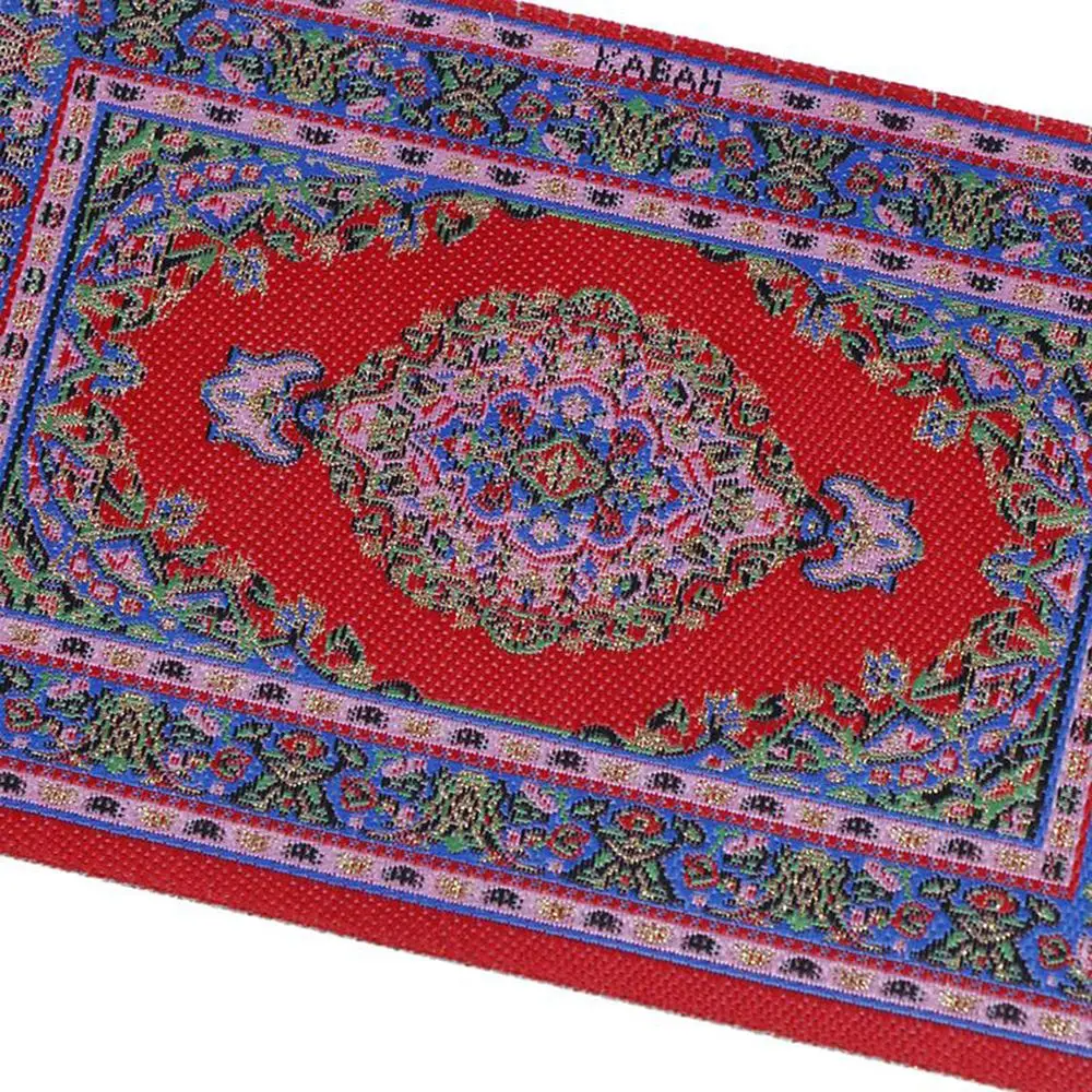 1:12 Scale Turkish Style Thread Mat Floor Coverings Dollhouse Carpet Eyes Of Persia Miniature Woven Rug Doll Accessories