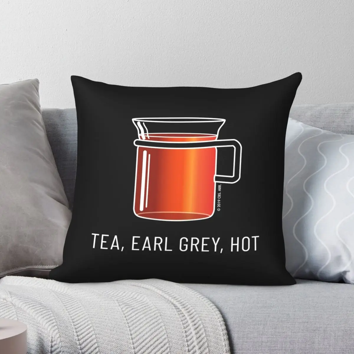 Tea Earl Grey Hot Square Pillowcase Polyester Linen Velvet Printed Zip Decor Pillow Case Sofa Seater Cushion Cover