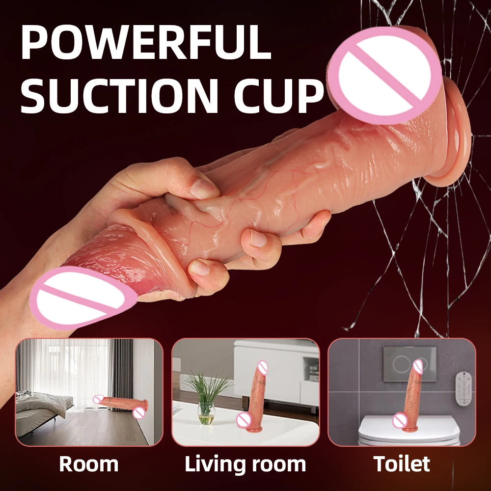 大きなスライド包皮ディルド太いペニス女性の大人のおもちゃセクシーな大人用品シリコーンディルド吸引カップクリトリス刺激装置