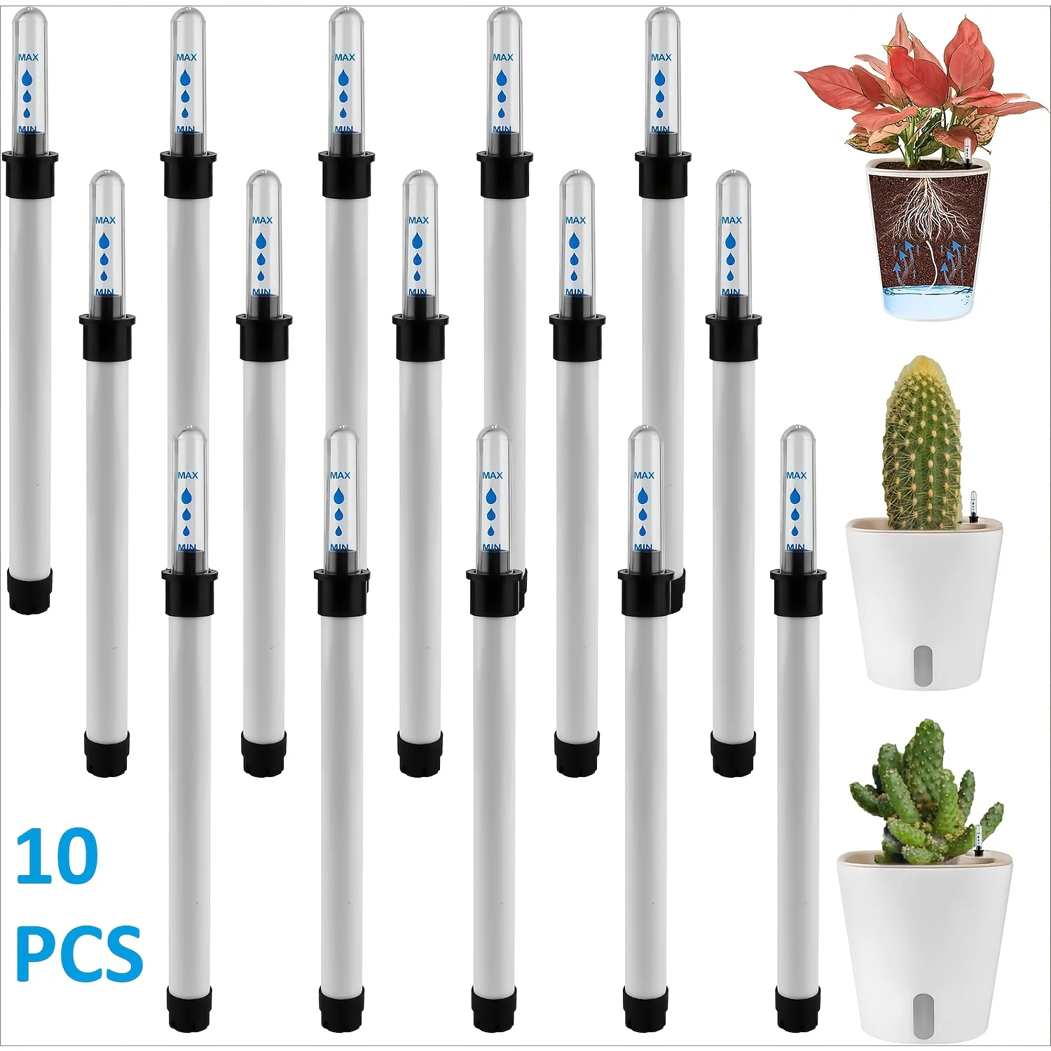 10 Pieces Plant Water Level Indicators 18cm Plant Water Level Indicator, Hydroponic Culture Pots, Flower, Plant Potted