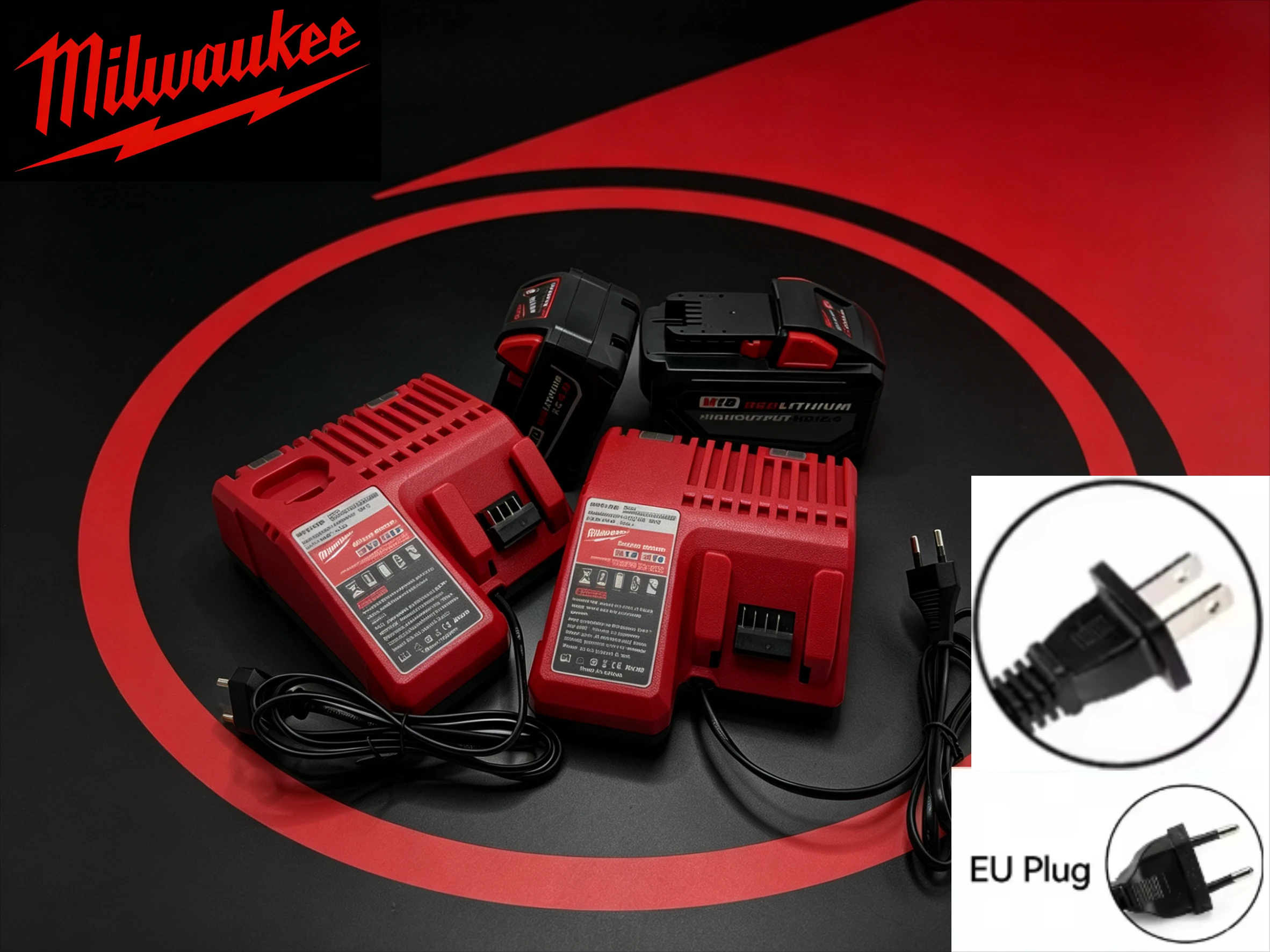 

Milwaukee Smart Charger For M12 M18 Battery 12V 18V Auto Stop Overcharge Protection Safe Charger