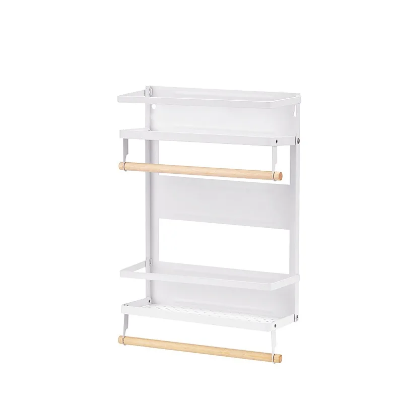 

Подходит для складных боковых вешалок на холодильник, многофункциональных кухонных вешалок для хранения на холодильнике, полки с магнитными крючками для дома