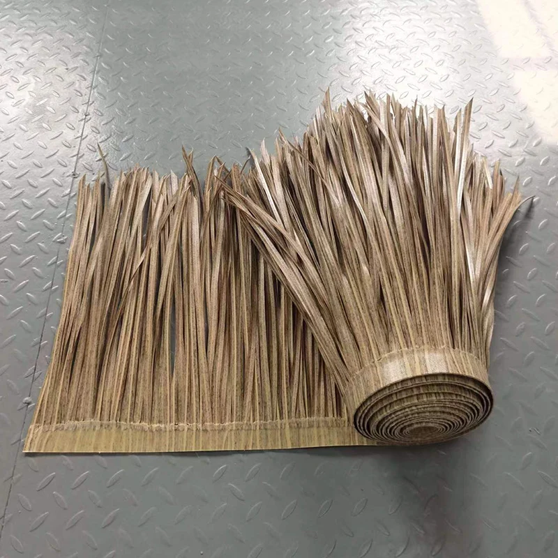 1M Artificial Straw Fake Grass Waterproof Retardant PVC Simulation Thatch Artificial Thatch Roof Decoration Home Garden Decor