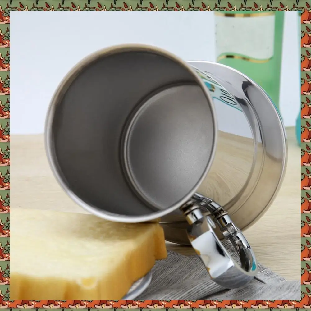 

ABLQ 2X Tankard Stein с двойными стенками, пивная кружка из нержавеющей стали, кружки для коктейля, завтрака, молока с ручкой, кофейная чашка, 560 мл