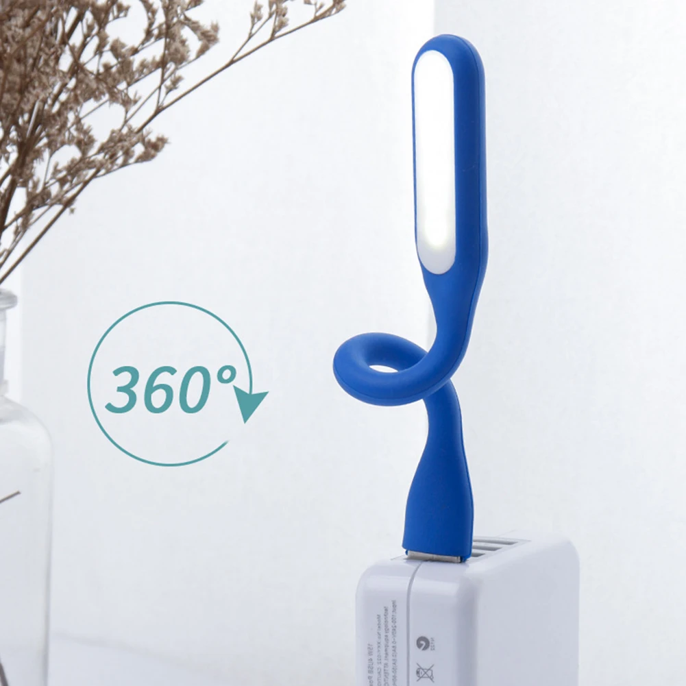 Mini LED Night Lamp 360 Degree Adjustable USB Desk Lights Small Dimmable Table Lamp Portable Lamp For PC Power Bank Notebook