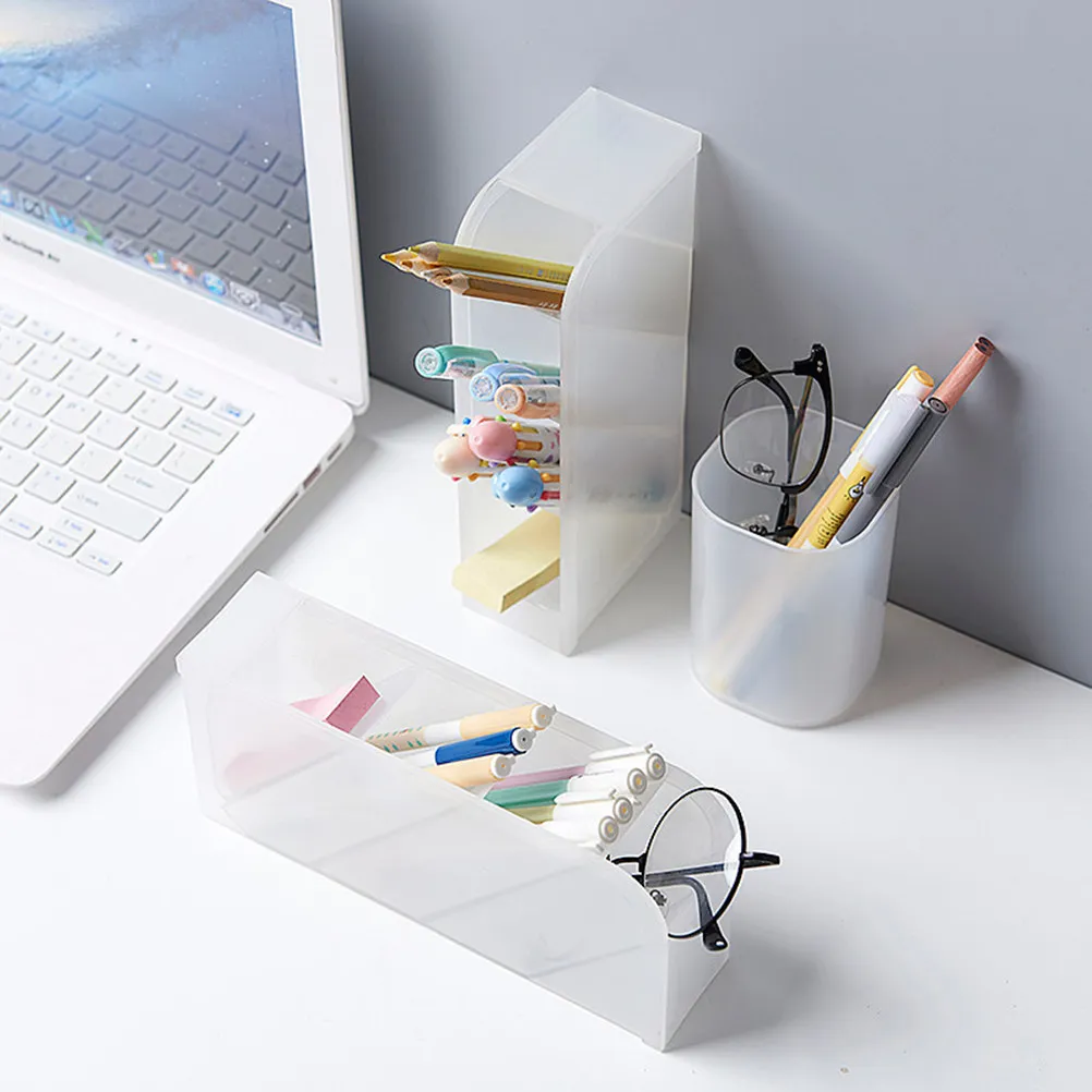 

PP Desktop Organizer Cup for Makeup Brushes Lipsticks Eyebrow Pencils Pens Stationery Toiletry Storage Holder Space