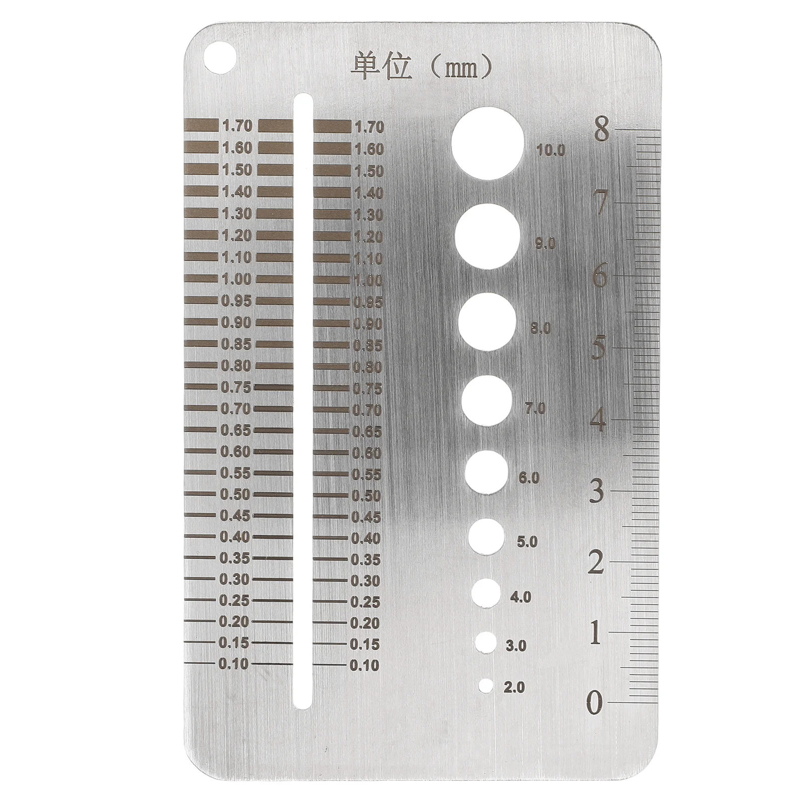 

Feeler Gauge Straight Ruler Multi Function Gap Width Measuring Tool Drill Hole Gauge Set for Designers Engineers DIY