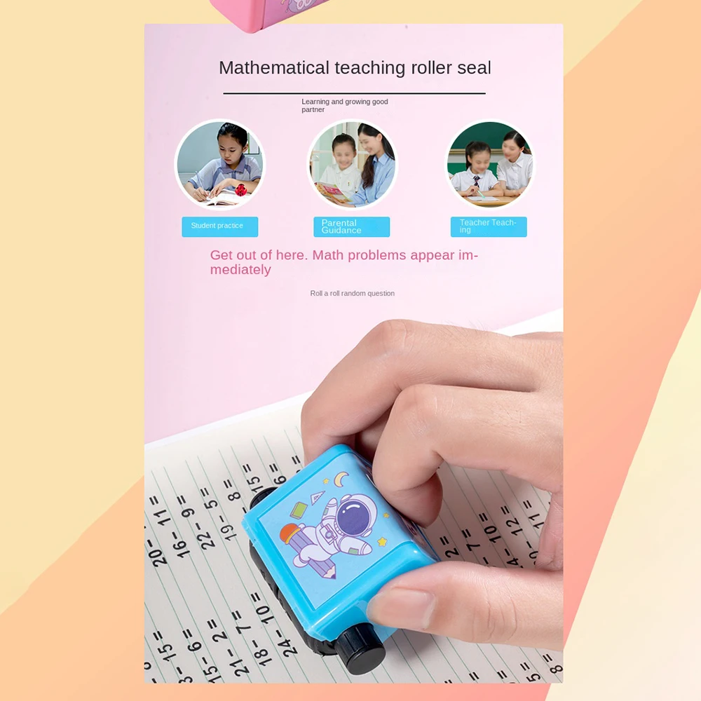 Timbri a Rullo per Matematica 2 in 1 all'interno di 100 Timbri per la Matematica Intelligente Moltiplicazione e Divisione Doppia Testa per la Matematica Francobolli per Insegnamento per i Bambini