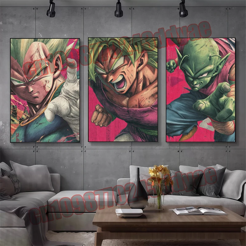

Anime Dragon Ball Poster Vegeta Sketch Wukong Broly Art Painting Picture Printing Canvas Painting Cafe Wall Art Decoration Gift
