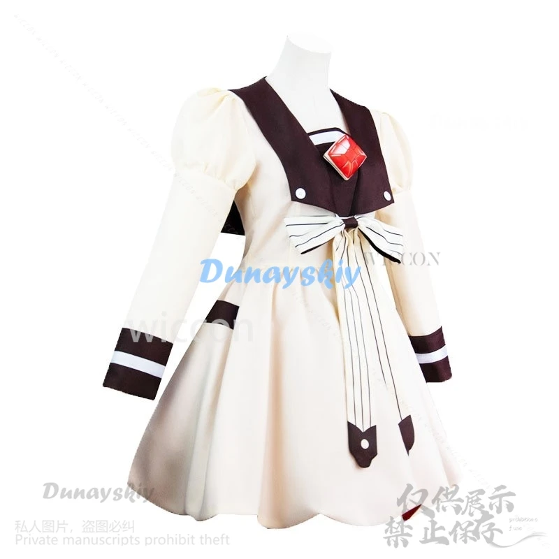 Anime Hanago Kun Cosplay Costume pour filles, Nanamine Sakura, uniforme scolaire JK, robe Lolita, perruques personnalisées, Halloween, Noël Cos