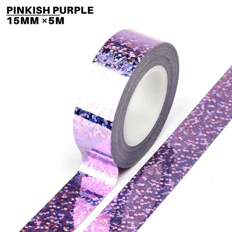 8PCS Masking Tape Rainbow Arts Home Office Decor Strong Viscosity 8 Colors Vibrant Easy Tear No Tape