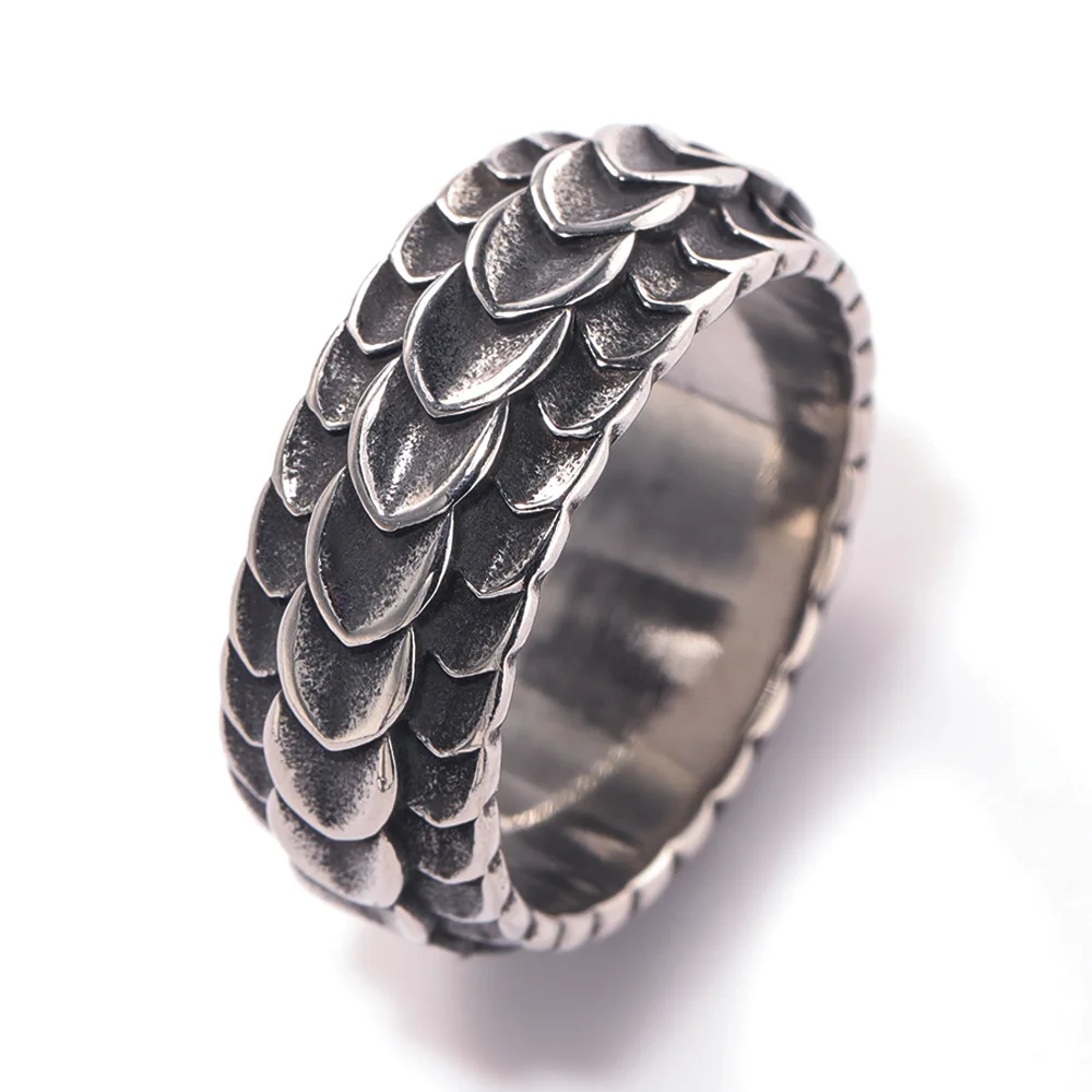 New Viking Ring Norse Animal Dragon Scales Ring Scandinavian Norse Jewelry Scale Ringring Jewelry Gothic Style