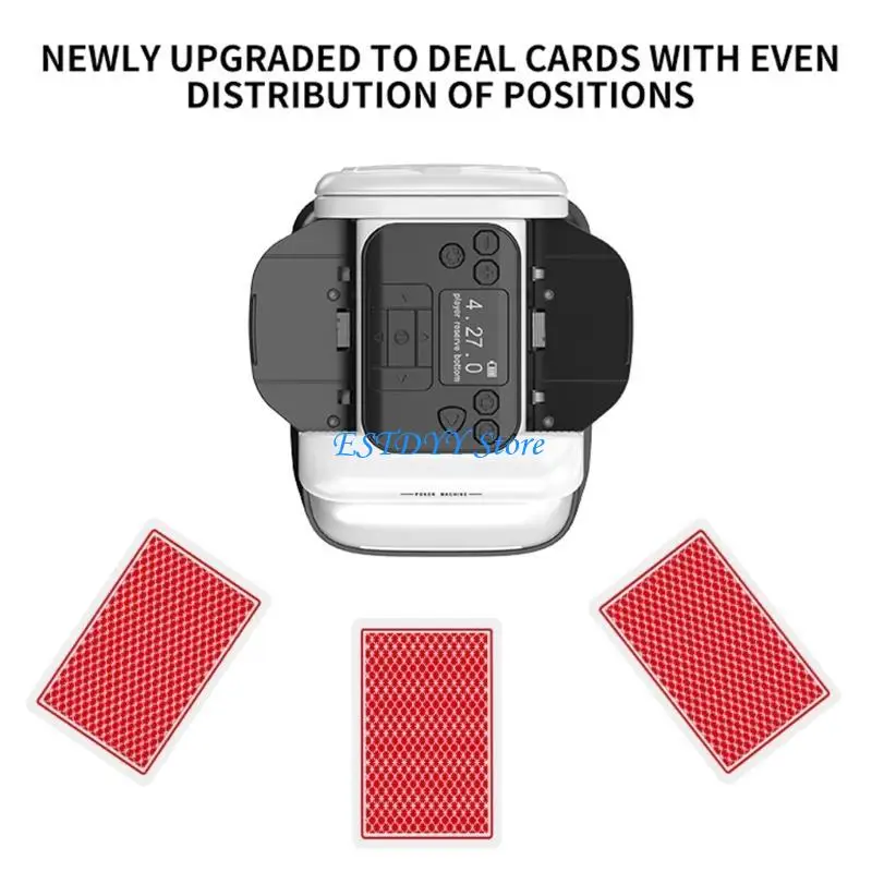 G6DE 2-in-1 360 Degree Automatic Card Shuffler & Distributor Playing Cards Shuffler and Dealer Card Dispenser Tool