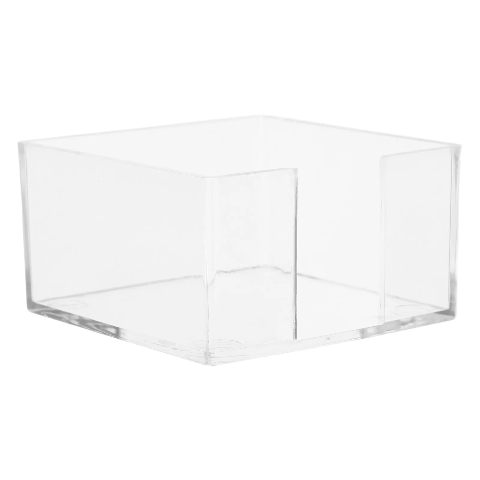

Transparent Acrylic Holder Clear Desk Memo Pad Organizers Note Paper Dispenser Storage Box Accessories
