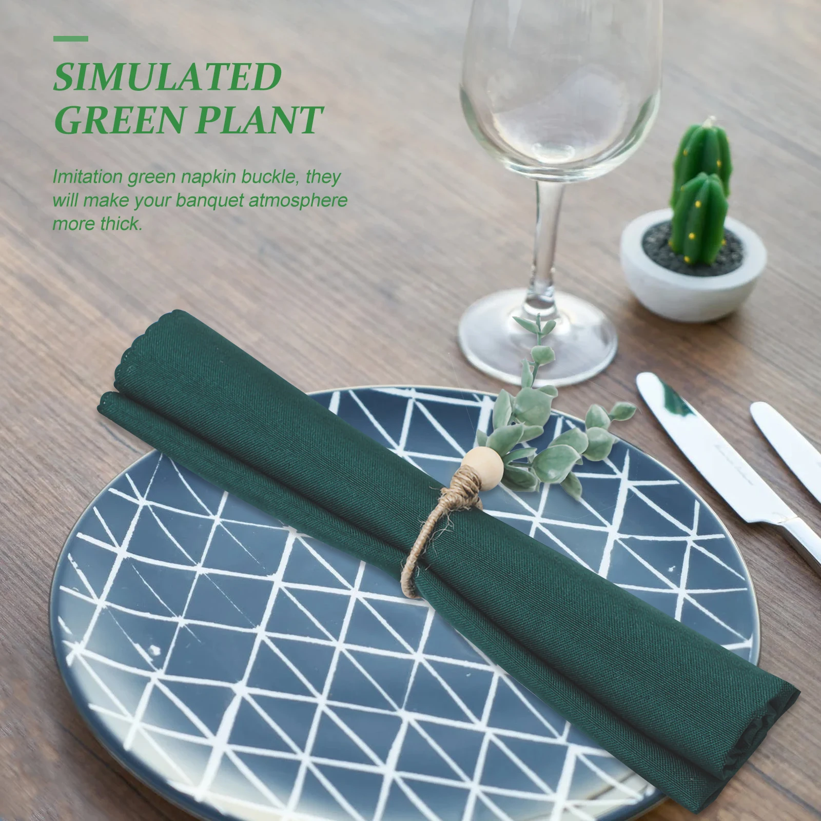 

4 pcs Napkin Elegant Decorative Holders Unique Plant Decorative Napkin Holders Modeling Buckle Plastic Home Restaurant Table