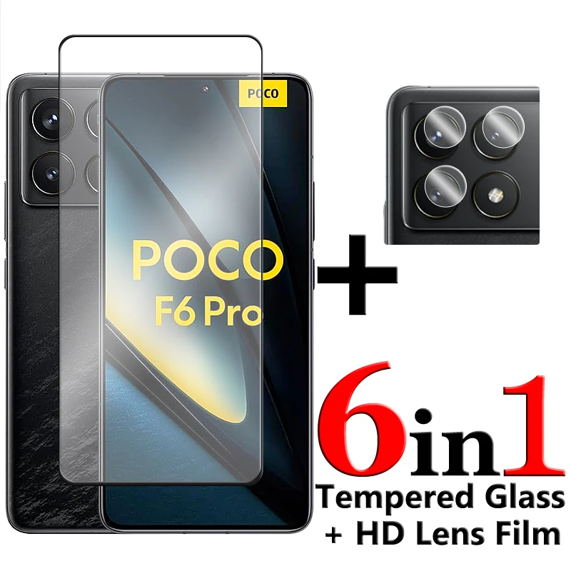 

For POCO F6 Pro Glass For POCO F6 Pro 5G Tempered Glass 2.5D Full Cover Glue HD Screen Protector For POCO F6 Pro Film 6.67 inch