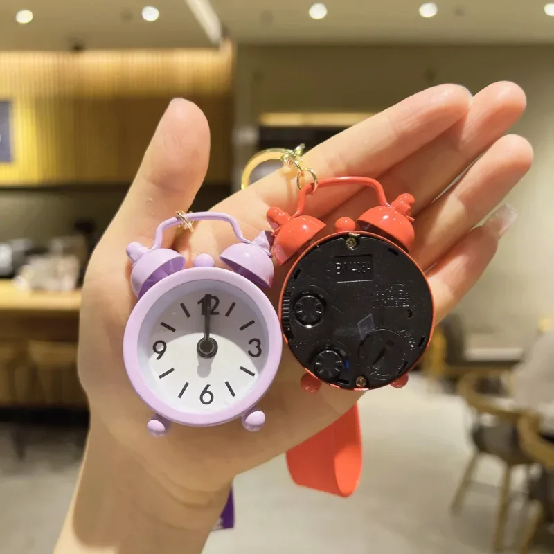 Mini sveglia portachiavi moda creativa orologio carino ciondolo in metallo borsa per telefono auto ornamenti regalo bigiotteria gioielli donna Llaveros