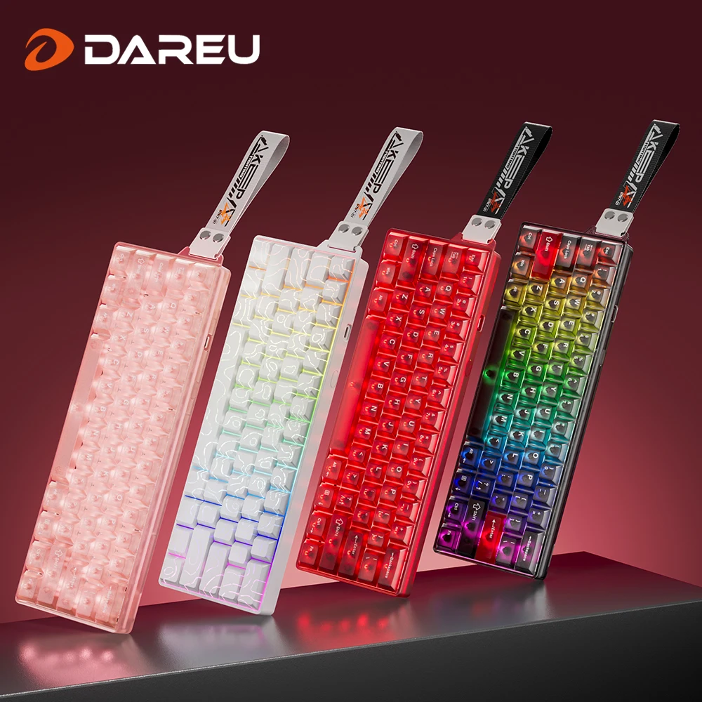 DAREU 8000 Hz Gaming Keyboard 61 Keys,0.125ms Latency,0.01mm Precision Linear Magnetic Switches,Hotswappable,RGB Light Effect